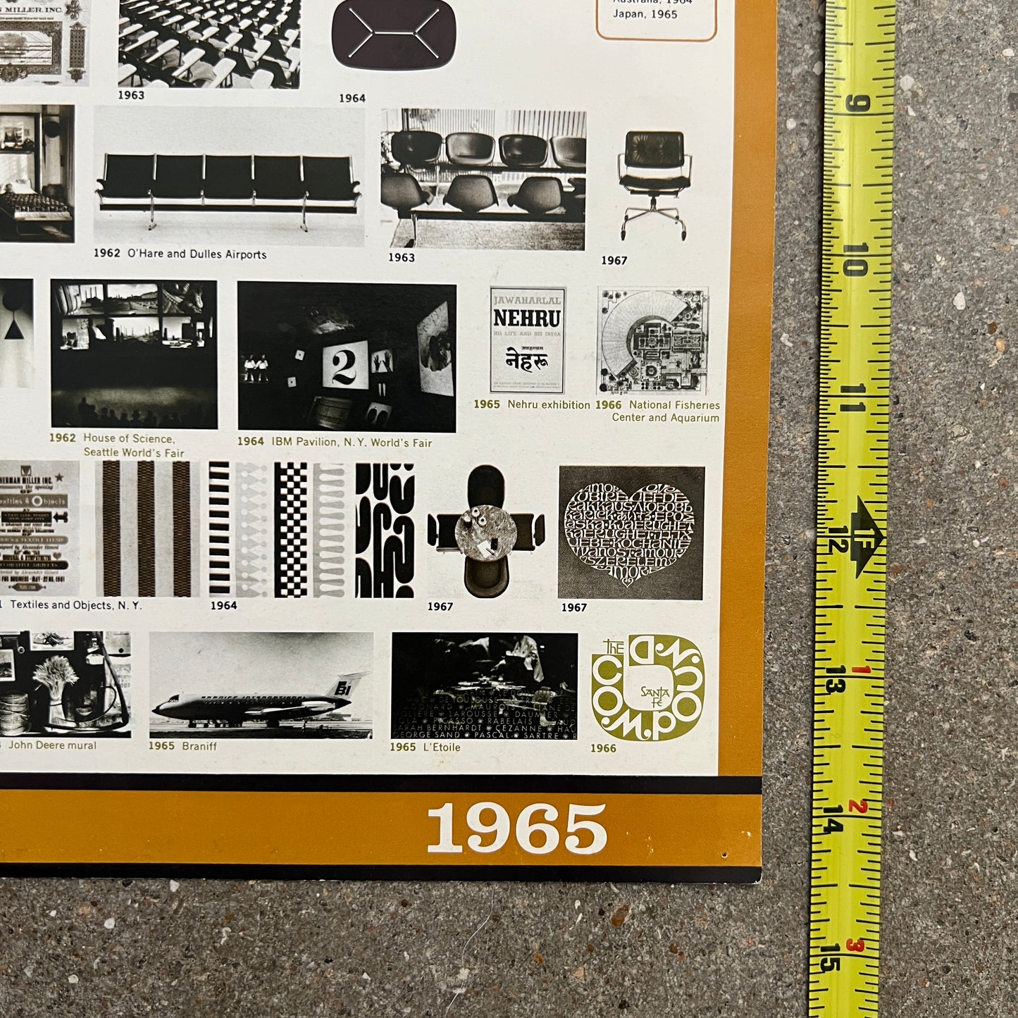 ~1967 Herman Miller ‘Pictorial History’ Poster (As is)