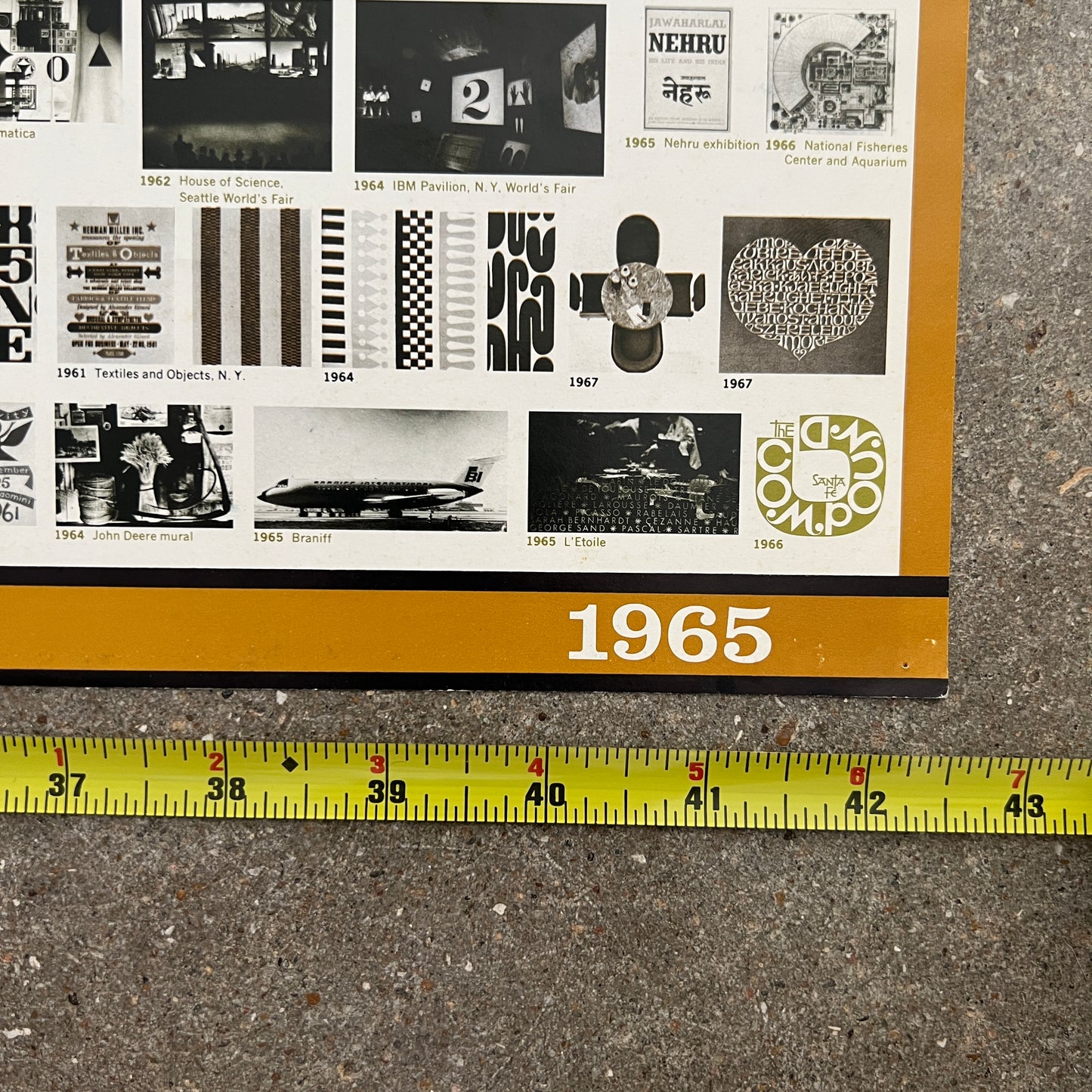 ~1967 Herman Miller ‘Pictorial History’ Poster (As is)